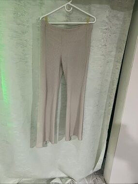 H&M Beige Knit Flare Pants